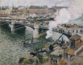 die pont Boieldieu rouen feuchtem Wetter 1896 Camille Pissarro